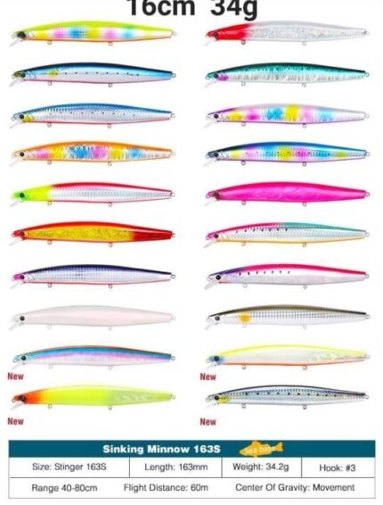 Stinger Sinking Minnow 163S (16cm - 34g)